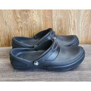 Crocs Mercy Non-Slip Work Clogs Shoes Women’s Size 7 Black Slip On Comfort Shoes